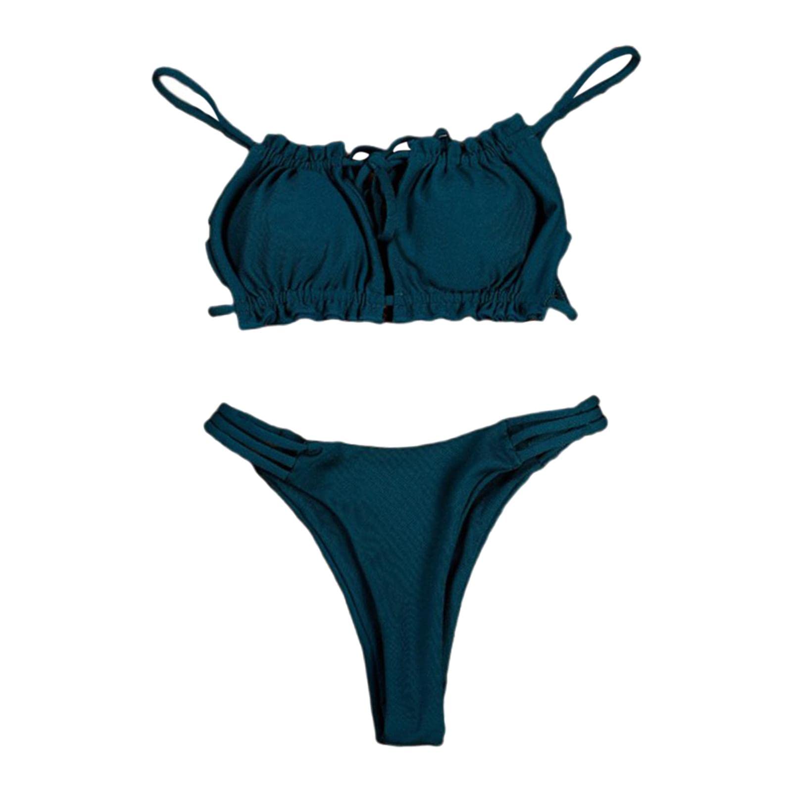 bnf Women Swimsuit Push Up Bra Bikini Set Bathing Suit Beach Swimwear L | Clothing, Shoes & Accessories | Womens Clothing | Swimwear Green-picture-18