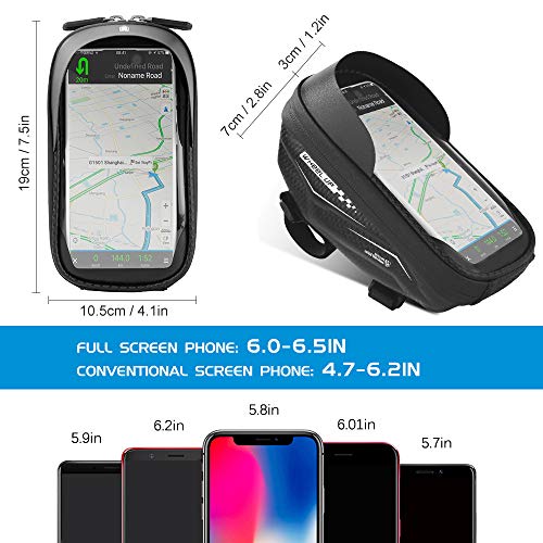 Festnight Bolsa para quadro de bicicleta Bolsa para tubo frontal Bolsa para guidão Bolsa para bicicl