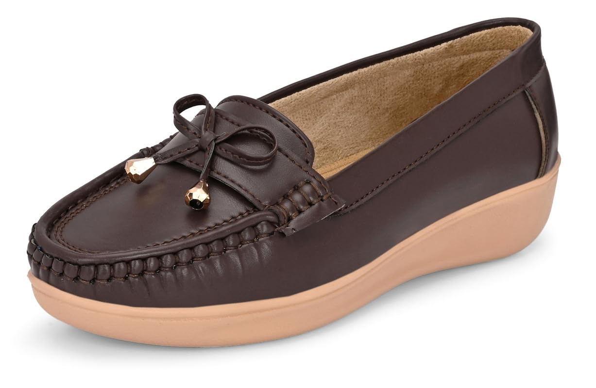 Karaddi Women Loafers | Stylish Casual Loafers | Bow Design, Comfortable Casual & Party Footwear | Formal Office Wear Shoe