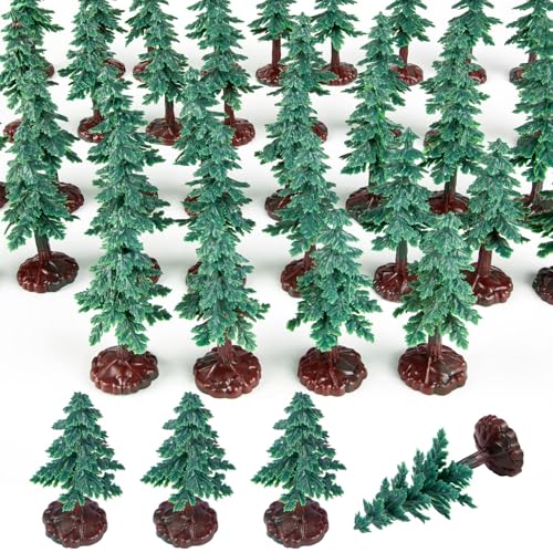 40 Pcs Miniature Trees Model Pine Trees