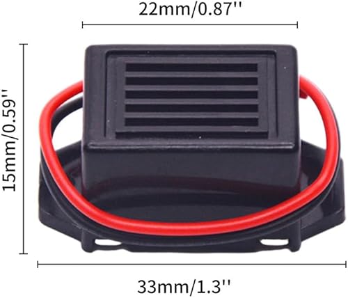 Miniatura 5 de YXQ Mini zumbadores con cables 12V 400Hz más fuerte código morse componentes electrónicos mecánicos, 5 piezas