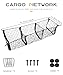 SCUARI Cargo Net,Truck Bed Organizer,Car Accessories Cargo Net for Pickup Truck Bed,3 Pocket Trucks Beds Cargo Nets,43.3