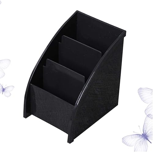 Miniatura 6 de DOITOOL Soporte de control remoto para mesa con 3 compartimentos, organizadores de oficina para almacenamiento de escritorio para controles remotos,
