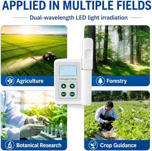 Medidor de clorofila SPAD y temperatura foliar con batería de 2000 mAh 3