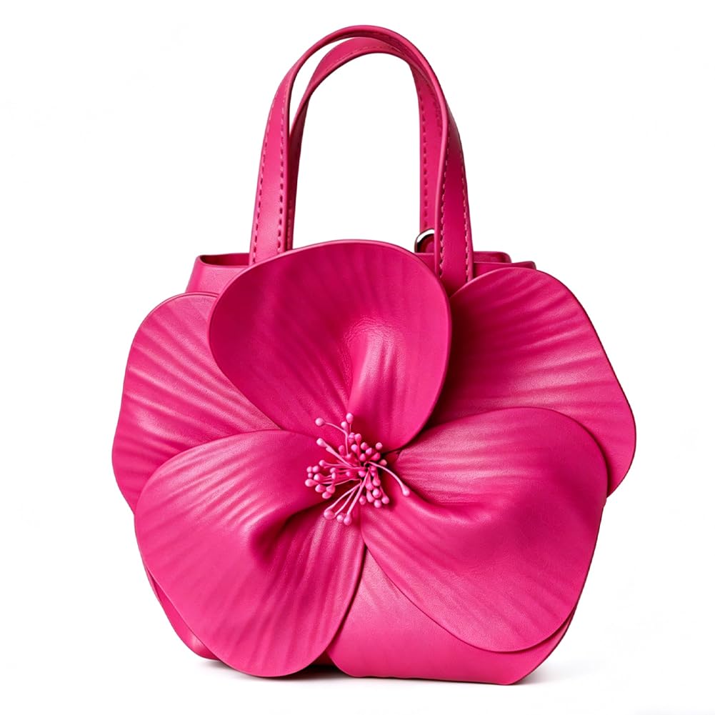 Mini bolso de noche de flores para mujer, bolso de mano de piel sintética con cadena, boda, fiesta, baile de graduación