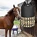 MIYABALA Hay Bags for Horses, Cylindrical Slow Feed Hay Bag with Rounded Diamond Nets Design for Goats,Horse,Donkey,Large Easy-Fill Top with Drawstring and Adjustable Strap