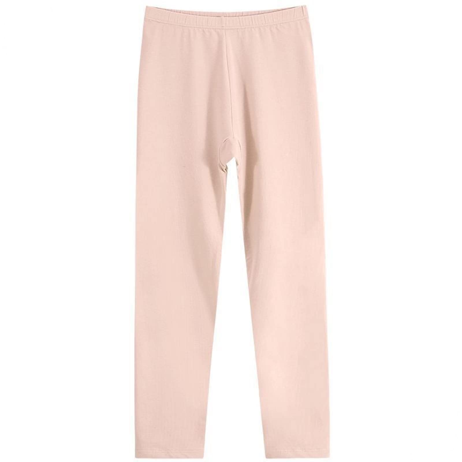 Dsnyu Thermal Pants for Women, Cotton Round Neck Thermal Pants, Apricot Pants 2XL