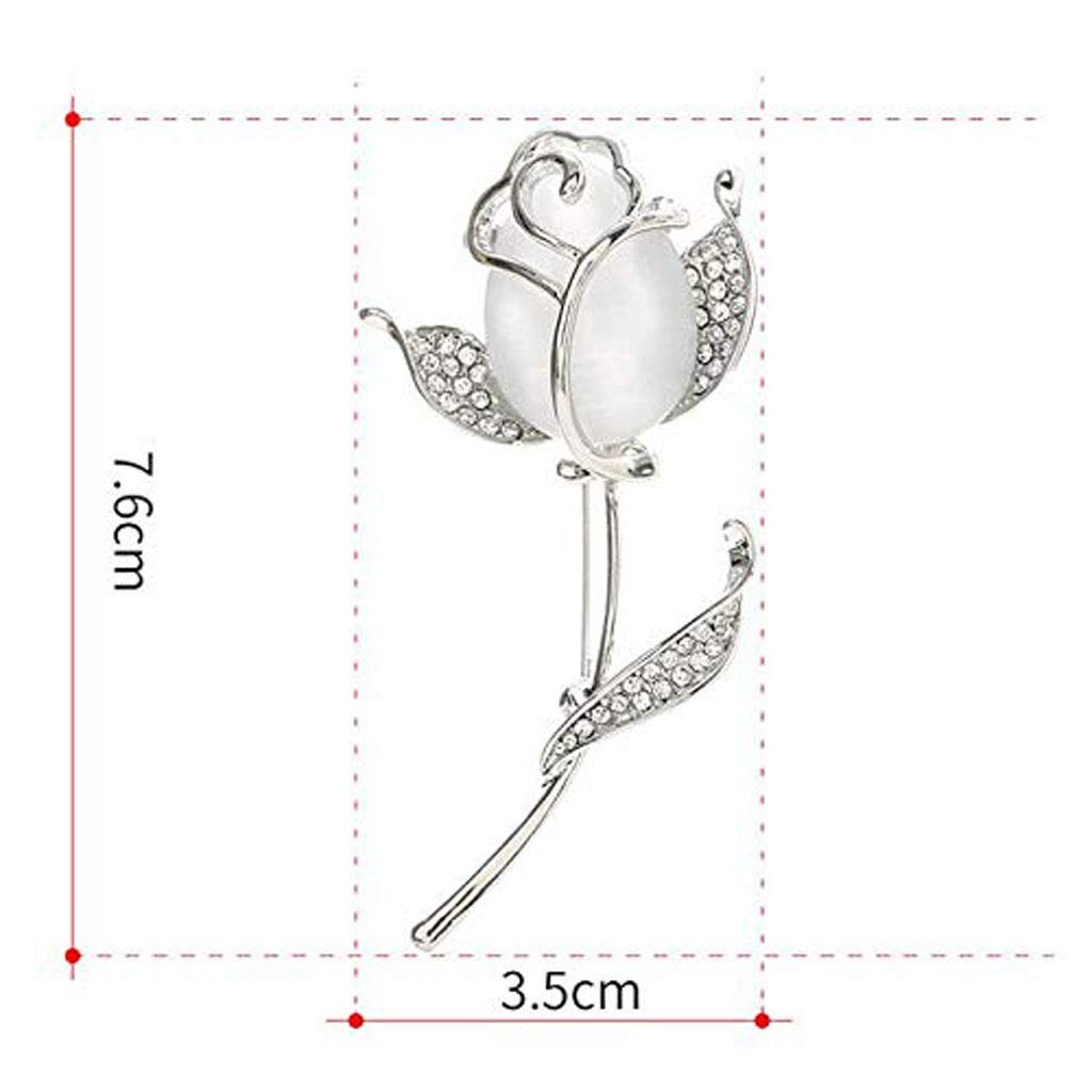 Kristall-Brosche, schöne Tulpen-Brosche, Anstecknadel, Kristall-Strass-Brosche