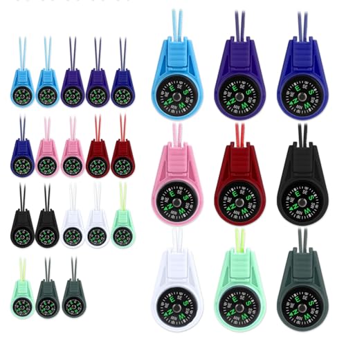 Brújula llavero mini portátil 27 piezas multicolor