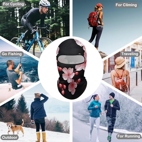 Balaclava Peach Blossom para Hombres y Mujeres con Protección Solar Transpirable y Cubreboca Integral para Senderismo, Ciclismo, Correr, Conducción miniatura 6