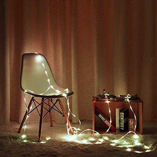 Lamker Rope String Lights White Solar Outdoor 10M 100LED Waterproof 8 Modes Dimmable Fairy Tube Light for Garden Patio Fence Yard Backyard Tree Wedding Christmas Party DIY Lighting Decorative - Image 2