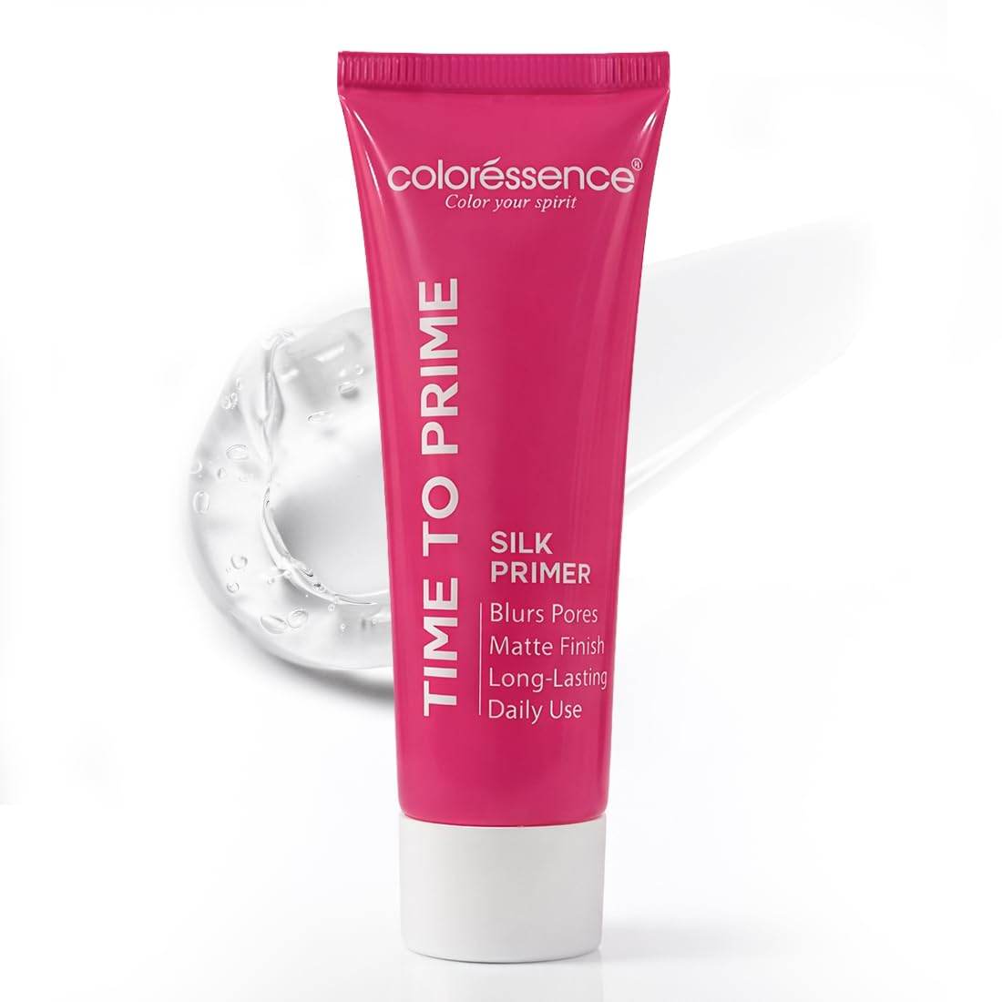 Time to Prime Silk Primer for Face Makeup, 30ml | Blurs Pores | For All Skin Types | Matte Finish | Long Lasting | Enriched with Vitamin E & Wheatgerm Oil Extracts