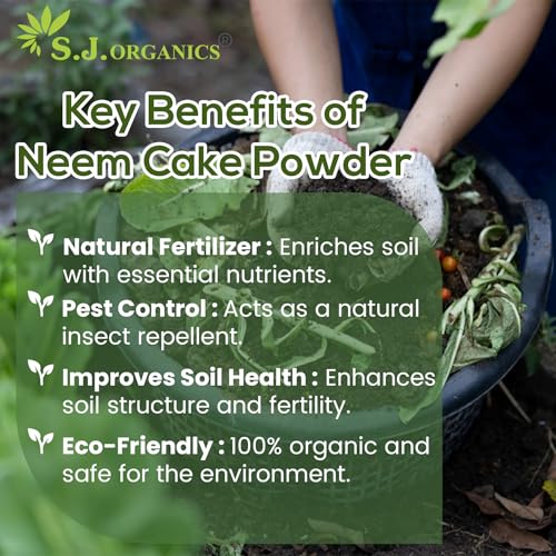 Image of SJ Organics Cake Powder for Plants 5 Kg - Organic Fertilizer & Pest Repellent
