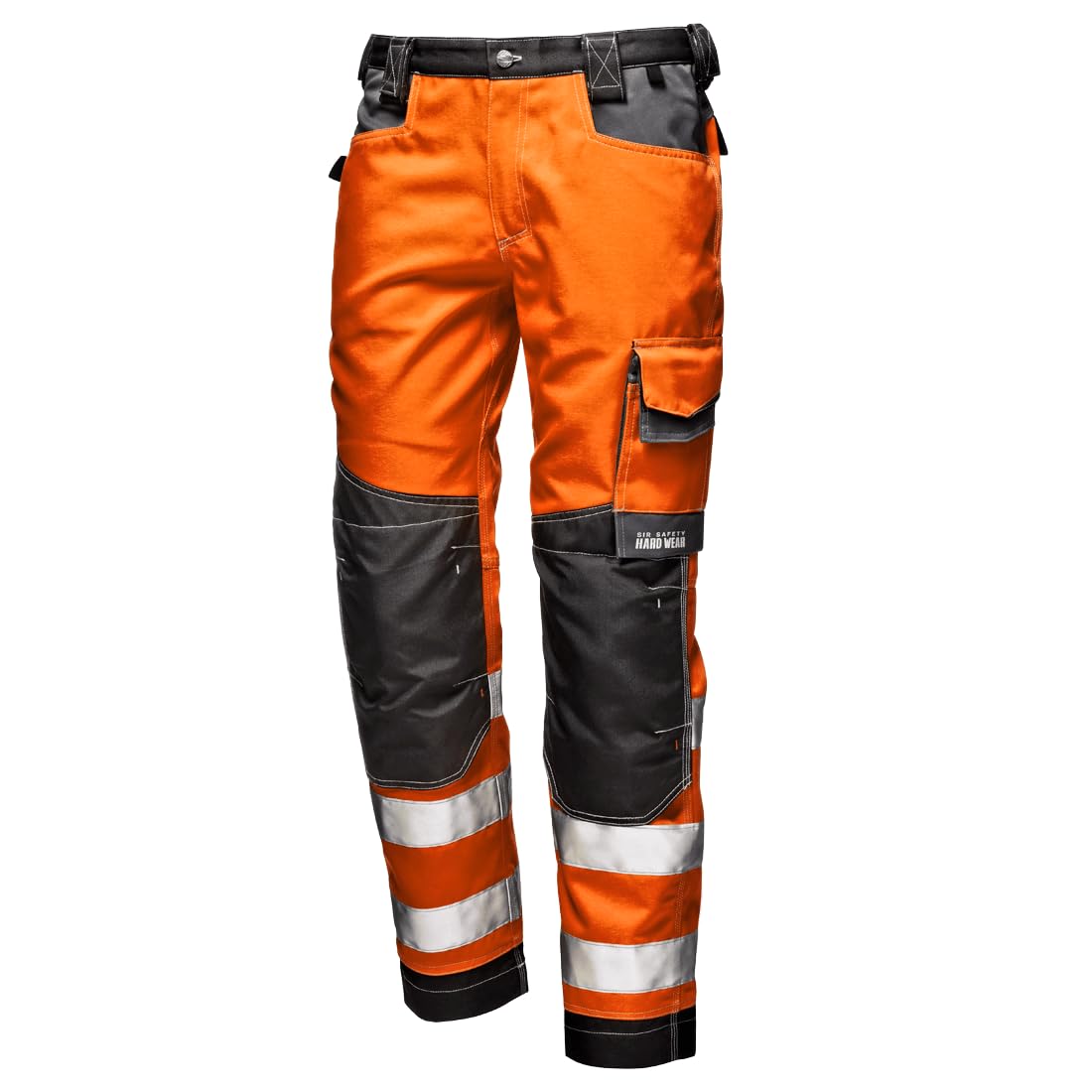 Sir Safety System Rush – Pantaloni da Lavoro Multitasche in Twill 280 g/m2, Rinforzi Cordura, Alta visibilità EN ISO 20471, Resistenza Industriale