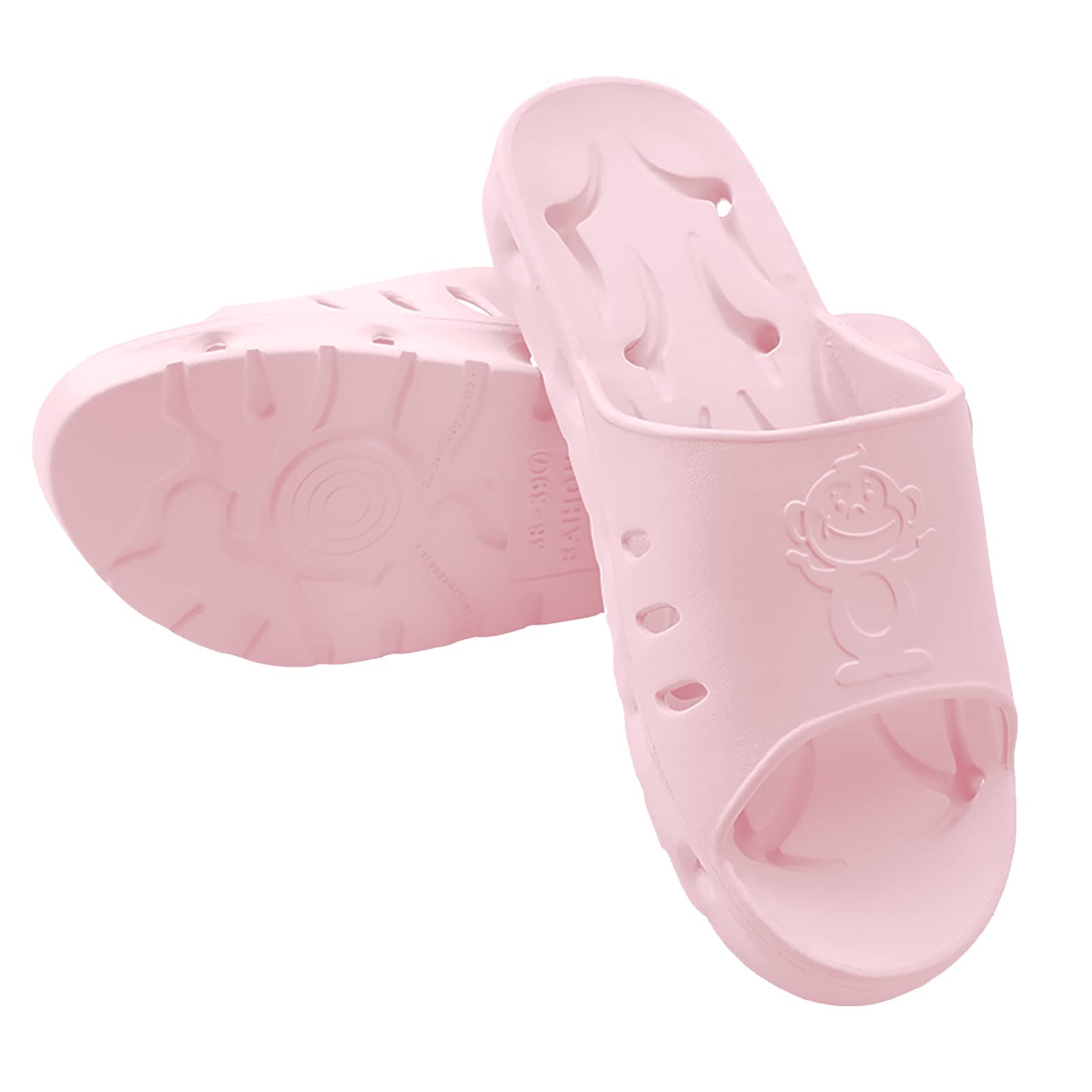 BAI HOU Shower Sandal Home Slippers with Drain Holes Non-Slip Quick Drying Bathroom Slippers Gym Slippers Soft Sole Open Toe House Slippers for Men and Women EVA Platform