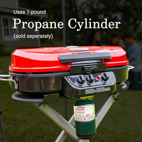 Coleman RoadTrip 285 Portable Propane Grill, 3 Burners, Red - image 9