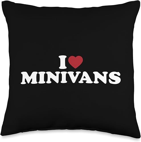 Heart Minivans Throw Pillow, 16x16, Multicolor