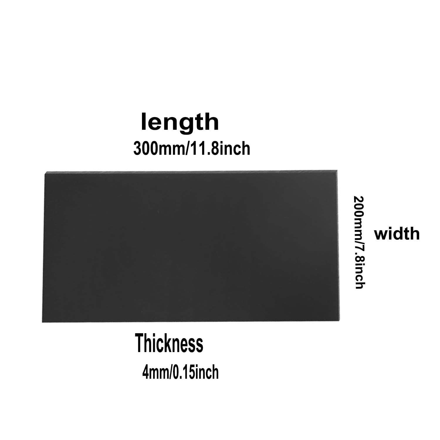 XMRISE Insulation Electrical Board Bakelite Phenolic Board Sheet Laminate Raw Materials for Laboratory and DIY 200mmx300mm,Black,4mm (1 Pieces)