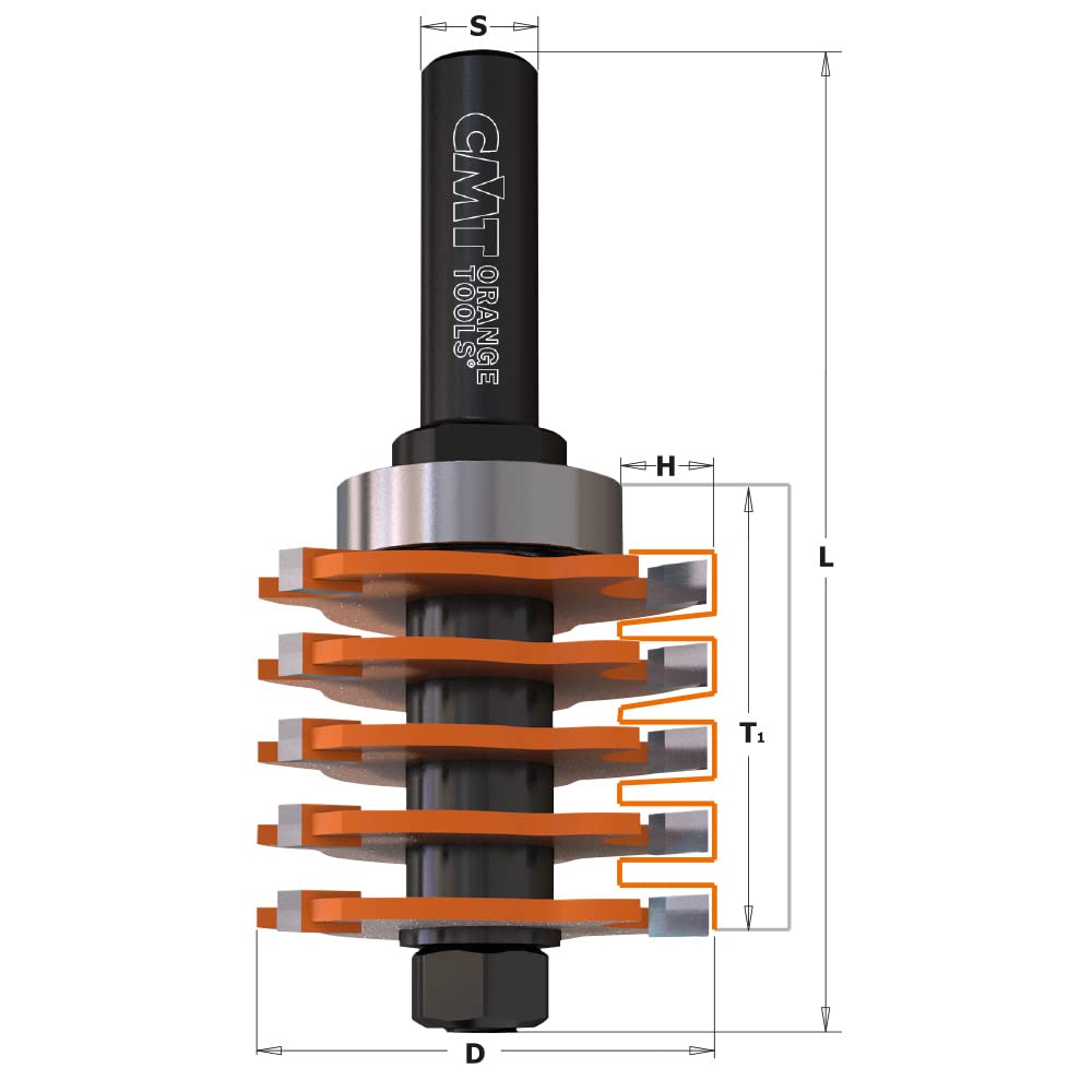 CMT ORANGE TOOLS CMT 900.616.11 FRESA X UNIONE A DENTI HM Z3 S=12 D=47.6X40