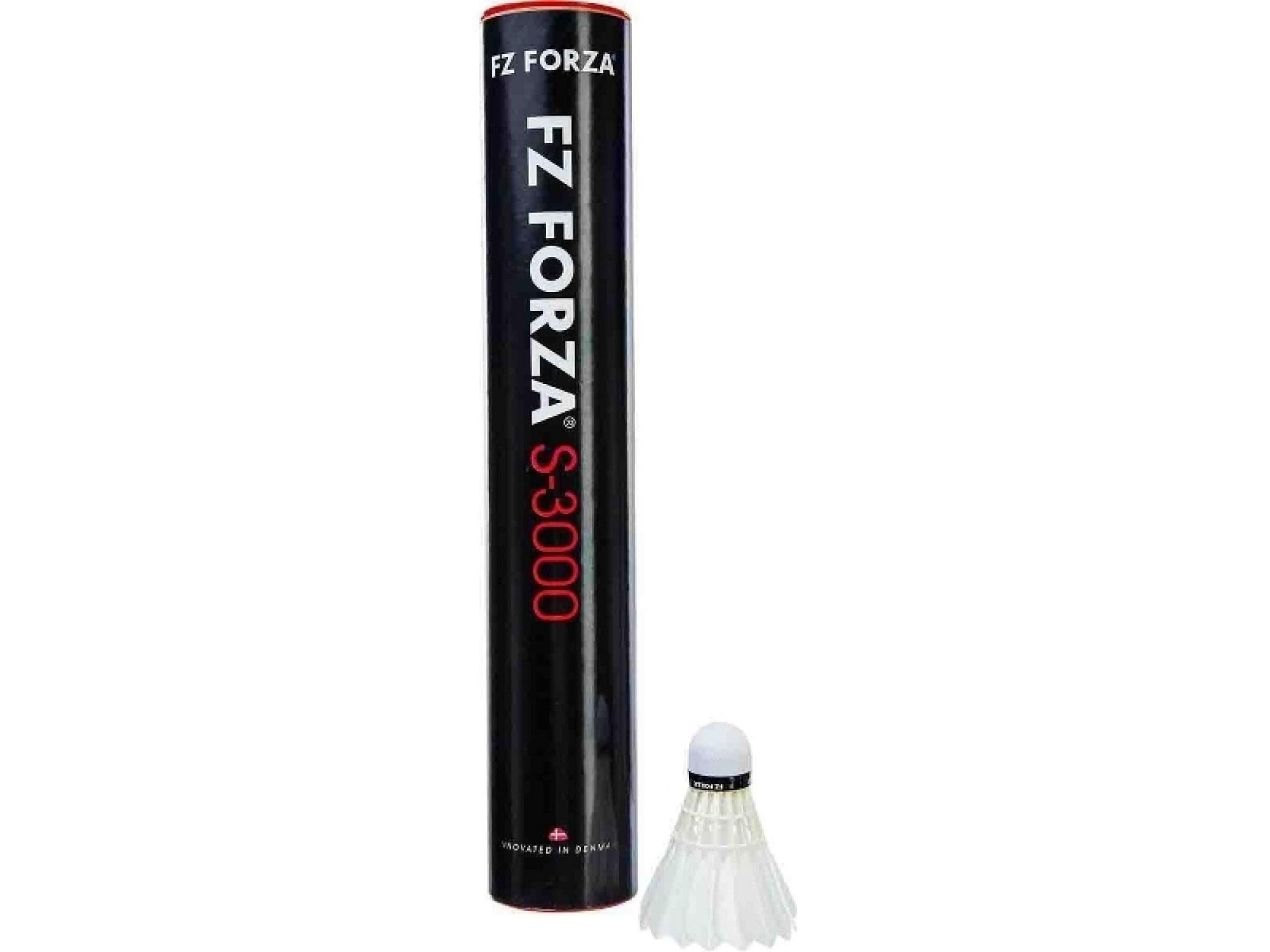 FZ FORZA S-3000 SHUTTLES, 1 Box Contains 12 Pieces, Goose Feather, White (77)