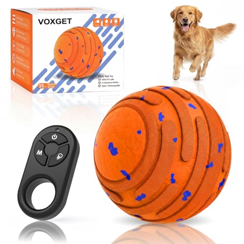 Balle interactive intelligente pour chien de grande taille avec télécommande rechargeable - 2