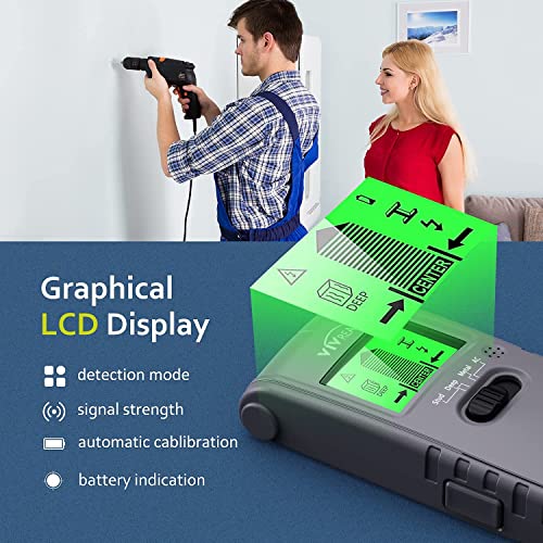 Stud Finder Sensor Wall Scanner, 4 In 1 Electric Wall Detector With Lcd Display, 4 Scanning Modes, Sound Warning, Beam Wall Scanner For The Center And Edge Of Wood Ac Wire Metal (Grey) #TOP1