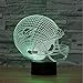 Produktbild Optische Täuschung Led American Football Helm Miami Dolphins Nachtlichter Multicolor Led Gadget Kreatives Geschenk Kida Kiddie