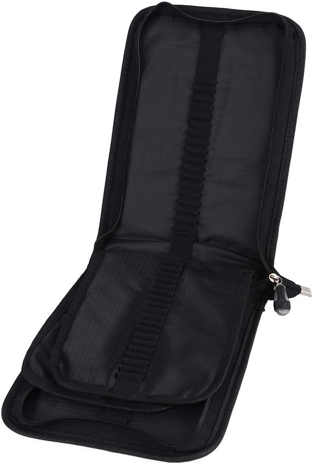 Pwshymi 72/120 Slots Large Capacity Zipper Pen Pouch,Pencil Case Organizer,School Stationery Organizer for Pen Pencil Crayons(120 Sticks-Black) Carrierbagcase
