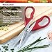 KitchenAid All Purpose Kitchen Shears with Protective Sheath Durable Stainless Steel Scissors, Dishwasher Safe, Soft Grip Comfort Handle, 8.72 Inch, Red