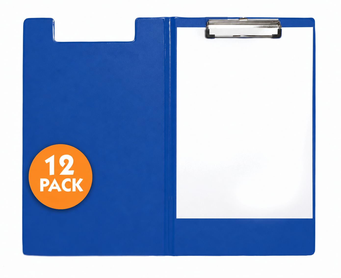Seco Portapapeles plegables A4 ECO con clip resistente, 12 unidades, color azul