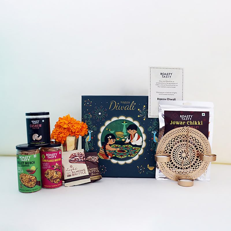 Roasty Tasty 12 Item Diwali Gift Hampers | Khushiyon ka Dabba | Deepawali Gift Box | Gift Hamper For Employees, Family, Friends | Healthy Snacks | Diwali Gifts Box | Snacks Combo | Corporate Gifts (B0DHGS899K) Amazon Price History, Amazon Price Tracker