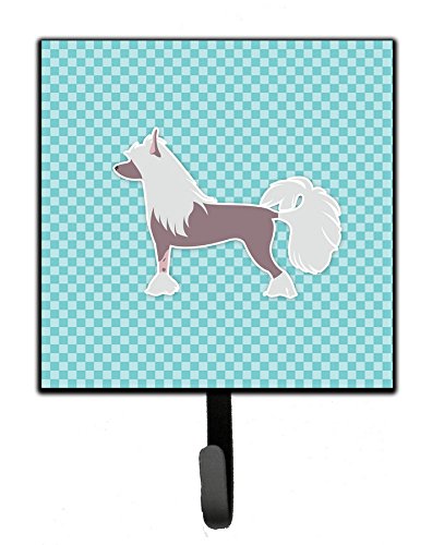 Chinese Crested Checkerboard Blue Leash or Key Holder
