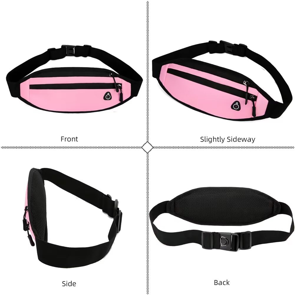 Riñonera para mujeres y hombres, ligera, de viaje, para dinero, cartera de viaje, impermeable, soporte para teléfono, Amarillo