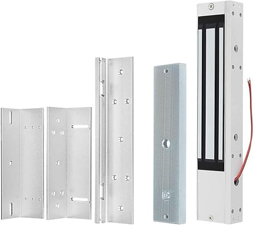 Cerradura magnética eléctrica de 12 V CC, 280 kg, fuerza de sujeción de 600 libras, incluye soporte de montaje ZL, para sistema de seguridad del hogar, adecuado para puerta de madera/metal/vidrio