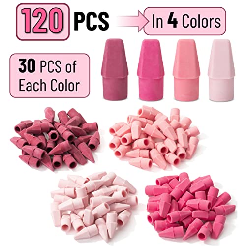 Image of Mr. Pen- Pencil Erasers Toppers, 120 Pack, Pink Shades, Erasers for Pencils | Pencil Top Erasers, Pencil Eraser