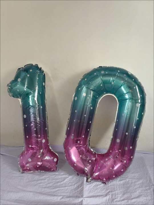 Image of Starry Sky Number 7 Balloon 40 Inch, 7th Birthday Party Decorations, Giant 7 Foil Balloon for Party Supplies