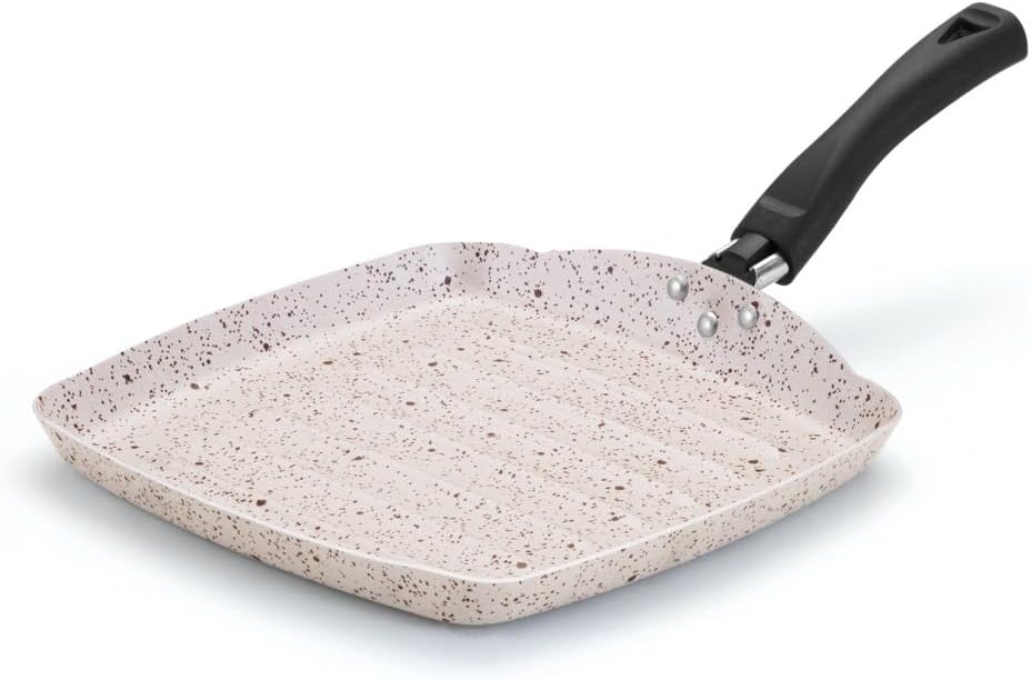 FRIGIDEIRA ANTIADERENTE COLORE GRILL BISTEQUEIRA 24CM BEGE S... - imagem principal do produto