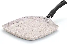 FRIGIDEIRA ANTIADERENTE COLORE GRILL BISTEQUEIRA 24CM BEGE STONE