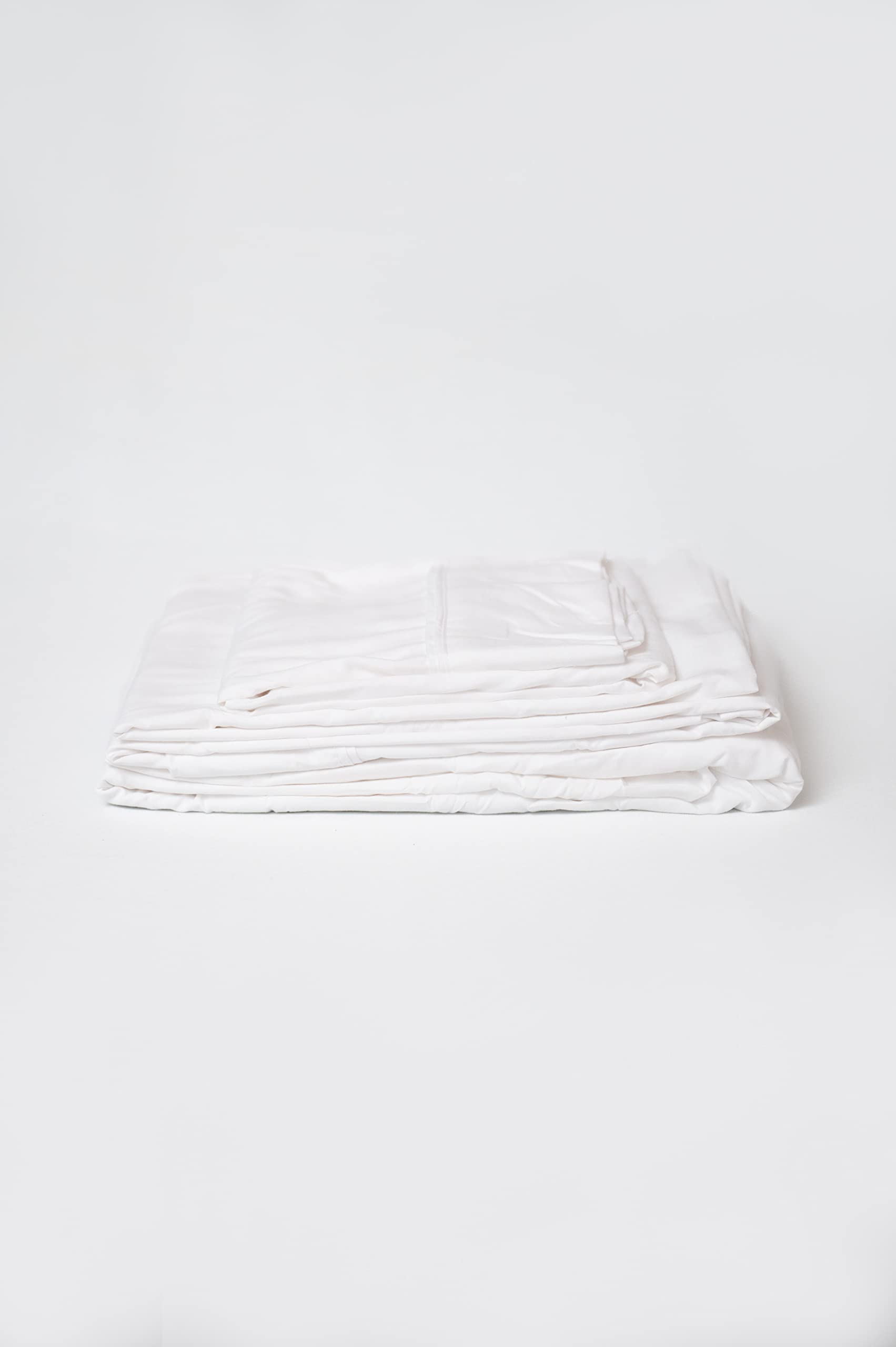 Omne Sleep Brushed Microfiber Twin Sheet Set in White Finish