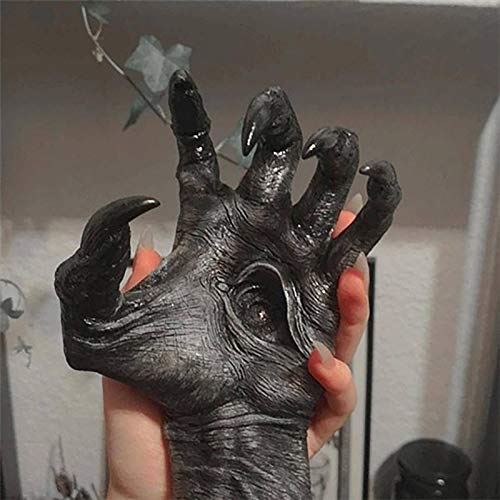 Witch's Demon Hand Wall Hanging Statues,Aesthetic Art Sculpture, Resin Retro Art Hanging Design Mounted Hang Decoration Creative Props For Living Room (Black) #TOP7