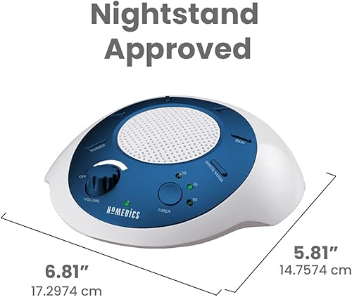 Miniatura 3 de Homedics SoundSleep - Máquina de sonido de ruido blanco azul pequeña máquina de sonido de viaje con 6 sonidos relajantes de la naturaleza terapia de