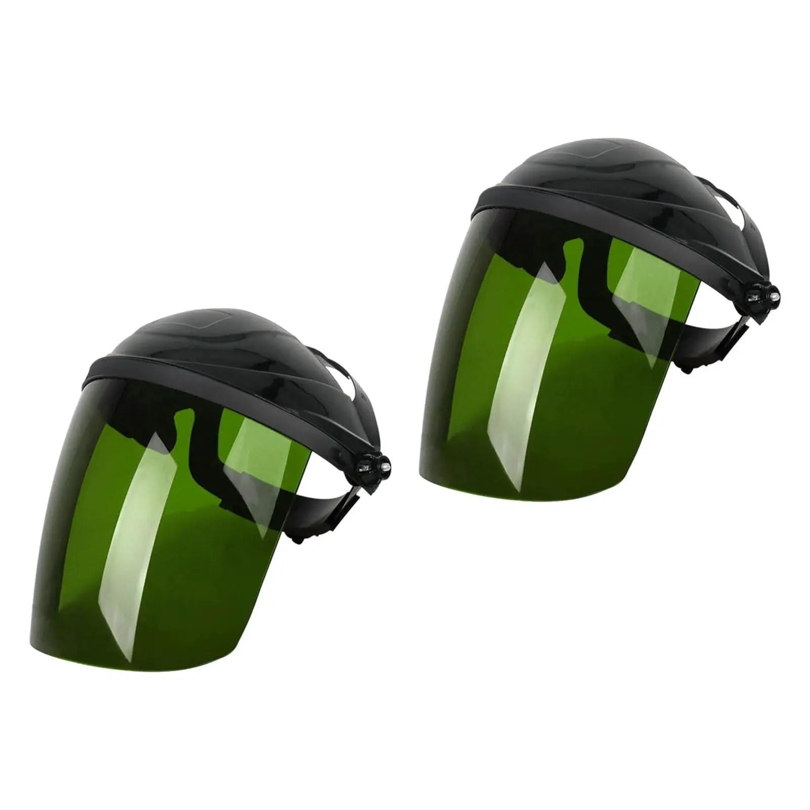 Welding Mask 2 Pieces Welding Face Shield Protector For Grinding And Cutting Construction(Green)