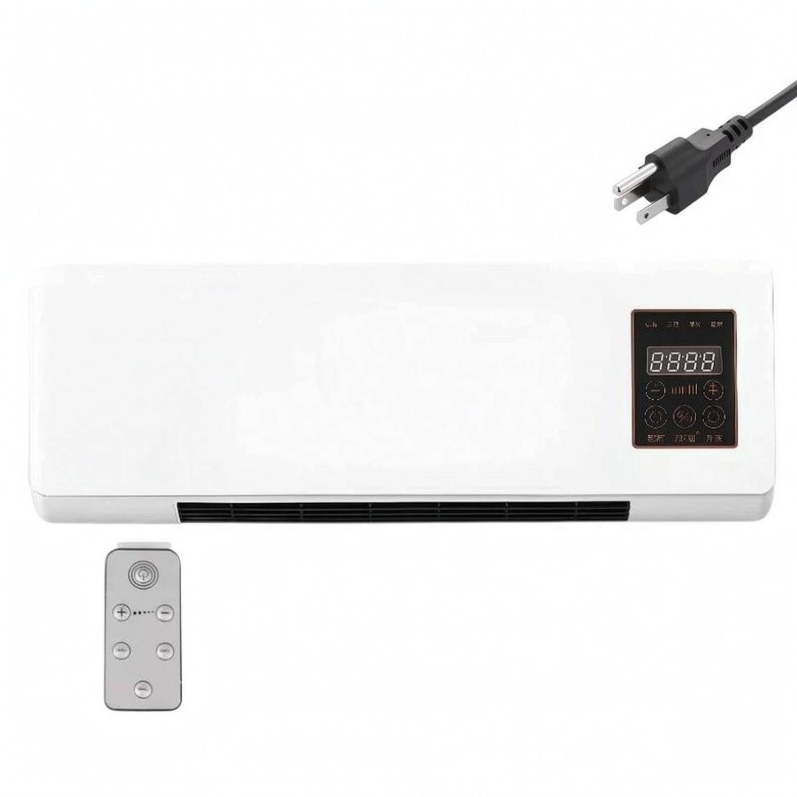 Indoor Cooling and Heating Unit Digital Control Panel Wall-Mounted Air Conditioner Front Grille Air Conditioner Heater Combo for Bedroom, Washroom-image-35