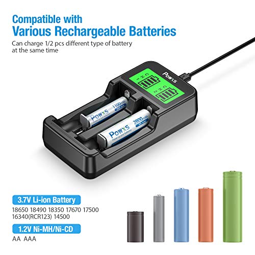 Universal 18650 Battery Charger for Lithium and Rechargeable Batteries