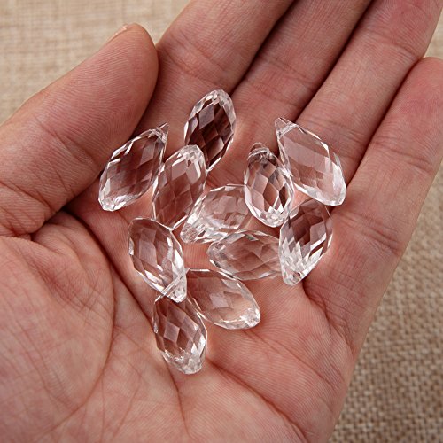 Bingcute Teardrop Chandelier Crystal Pendants Glass Pendants Beads Pack Of 50 #TOP1