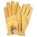Mens Real Soft Leather Slim fit Retro Style Classic Dress Fashion Driving Gloves 508 (508-Yellow, L)