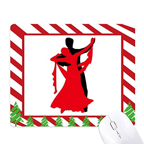 Tapis de souris danse sociale et canne de Noël imprimé antidérapant
