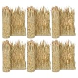 FOREVER BAMBOO Eco-Friendly Mexican Palm Thatch Palapa Hut Roofing Pack of 6, Hand-Woven Thatch Roof for Tiki Bar, Duck Hunting Camo Netting, Patio Umbrella Thatch Cover, 35 Inch Γ 8 Feet