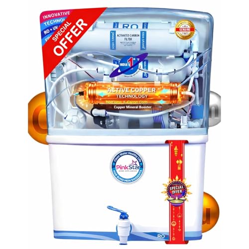 PinkStar Elite 12L RO+UV+Copper Water Purifier | ISI Certified | Smart Mineral Control | Auto-Clean Technology | Free Pre-Filter | Advanced Multi-Stage Filtration for Home & Office view 1