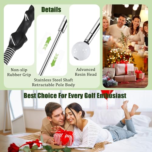 Retractable Golf Swing Training Aid, Golf Grip Trainer for Warm Up, Click Feedback Golf Swing Trainer for Improving Hitting Strength & Tempo, Ideal for Beginners, Indoor & Outdoor Practice by WUSHXI - Image 7